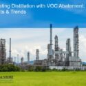 Integrating distillation with VOC abatement