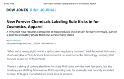 New Forever Chemicals Labeling Rule Kicks in for Cosmetics, Apparel